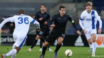 "Днепр" уступил "Лацио" и потерял шансы на выход в плей-офф Лиги Европы