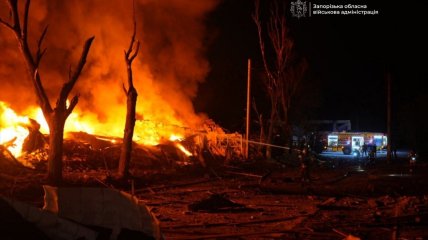 Из-за атаки возникло несколько пожаров