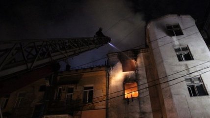В исторической части Тернополя горело здание