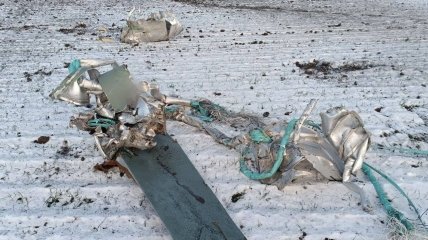 Обломки сбитой ракеты в Киевской области 5 декабря