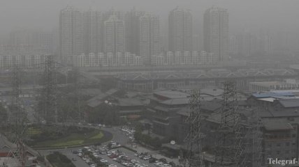 Пекин опять страдает от пылевых бурь