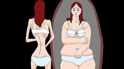 Анорексичные женщины считают себя очень толстыми