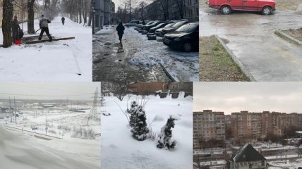 От дождя и грозы до метровых сугробов и метели: эксклюзивные фото и видео непогоды в Украине