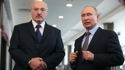 Олександр Лукашенко і Володимир Путін. Фото: "Известия"