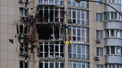 Последствия одной из атак по Киеву