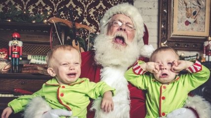 Дети и Санта-Клаус: уморительный  фотопроект американского фотографа