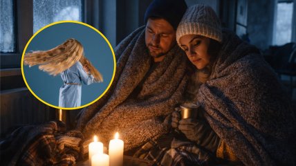 Девушка, пара перед свечами