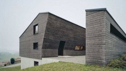 Необычный дизайн крутого загородного деревянного дома (Фото) 