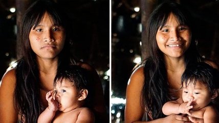 До и после: как меняются лица женщин, когда им делают комплимент (Фото)