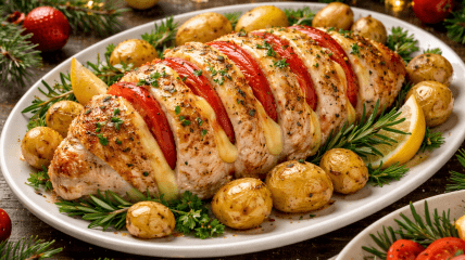 Новорічна індичка з сиром та помідорами: "соковите" свято на вашому столі (відео)