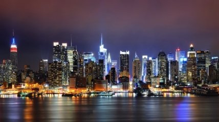 Спящий город: ночные огни Нью-Йорка (Фото)