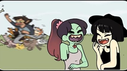 Смешные комиксы о девушке-зомби и ее друзьях монстрах