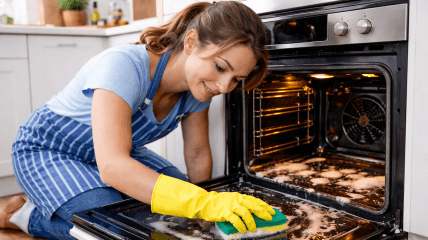 Как очистить духовку от жира