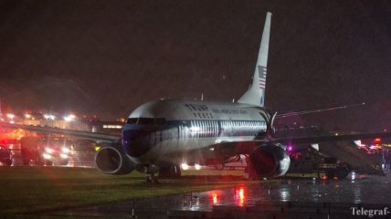 Самолет Трампа неудачно приземлился в Нью-Йорке