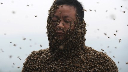 Костюм из живых пчел на 45 кило (Фото)