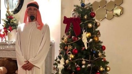 Коноплянка встретил Новый год в образе арабского шейха