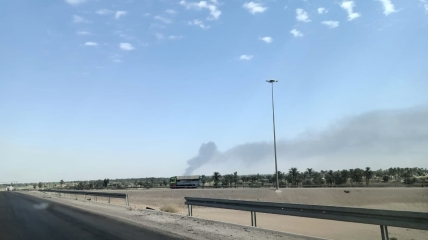 Клуби чорного диму в Багдаді видно здалеку