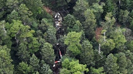 В Японии возле действующего вулкана разбился вертолет