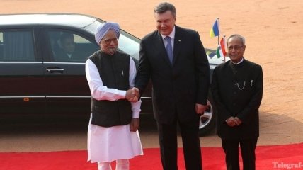 Янукович поздравил Президента Республики Индии