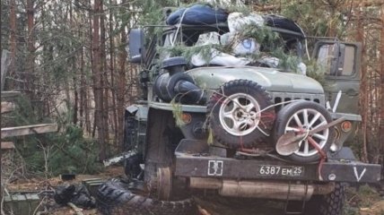 Російська вантажівка з викраденими речами