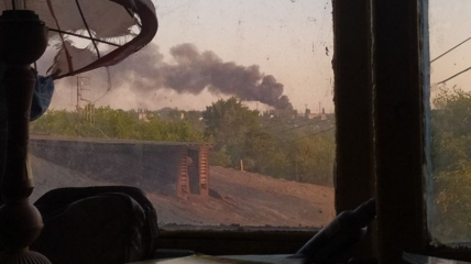 Пожежа у місті на Луганщині