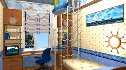 Идеи интерьера детской комнаты юного моряка (ФОТО)
