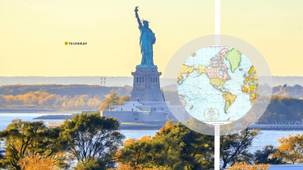 Украина для Американцев не в центре внимания на карте мира