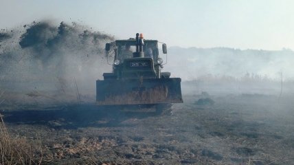 В Киевской области горят торфяные залежи