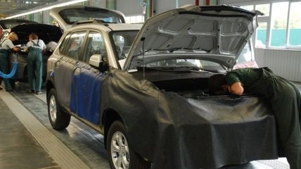 В Украине уменьшилось производство легковых автомобилей
