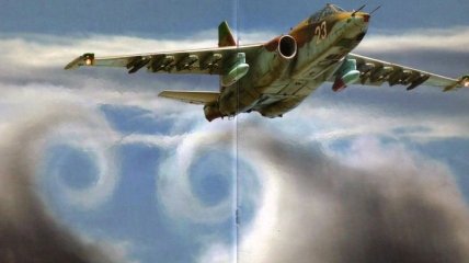 Появилось видео падения военного самолета Су-25 в РФ