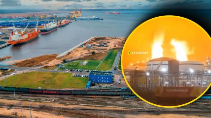 Пожар в порту