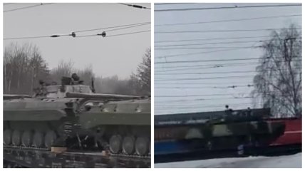 россия перебрасывала военную технику в Украину эшелонами