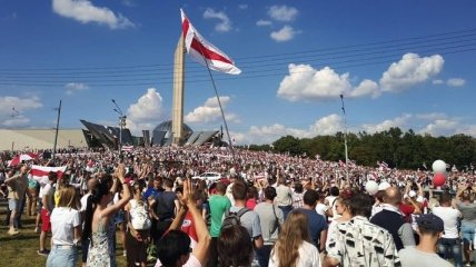 В центре Минска противники Лукашенко провели митинг