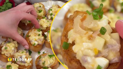 Бутерброды с селедкой и яблоком