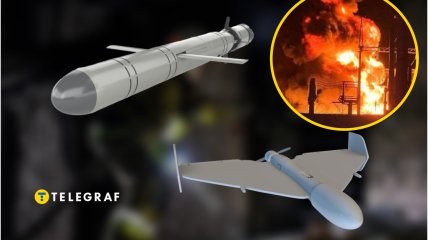 Пожар из-за удара РФ