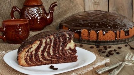 Рецепт дня: вкусный торт "Зебра" 