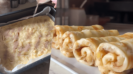 Ленивые блины с яблоками