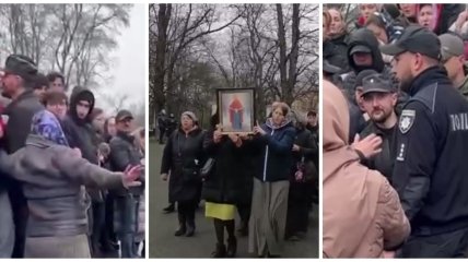 Ситуация накаляется: в Каменец-Подольском сторонники ПЦУ и УПЦ МП вышли друг против друга (видео)