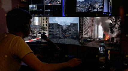 Незаконний стрім атаки на Київ та наслідків обстрілу