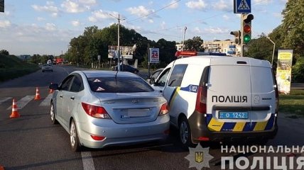 В Харьковской области полицейские преследовали пьяного водителя и попали в двойное ДТП