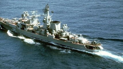 В Крыму загорелся российский военный корабль