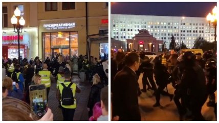 Протесты в россии