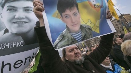 В Киеве прошел молебен за жизнь Савченко (Видео)