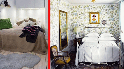 Яркие примеры того, как можно тесную комнату превратить в крутую спальню (Фото) 