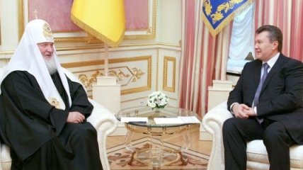 Янукович провел встречу в Крыму с Предстоятелем РПЦ Кириллом