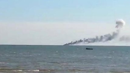 В Азовском море подбили катер украинских пограничников (Видео)  