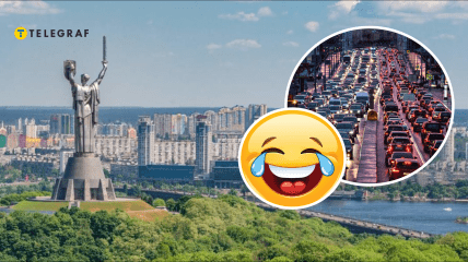 У Києві помітили цегляне авто