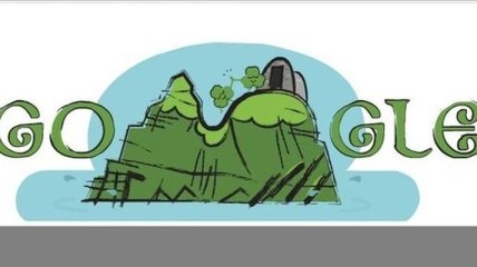 Красивый Google "дудл" в честь Дня святого Патрика
