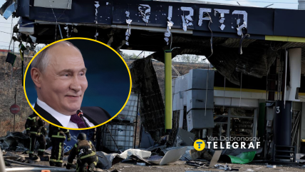 Владимир Путин и последствия удара РФ по АЗС в Киеве