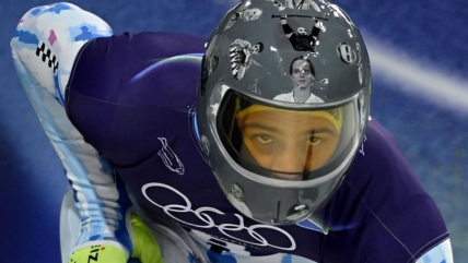 Владислав Гераскевич в "шлеме памяти"